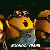 Woo Hoo Yeah Minions Let's Go Yes GIF