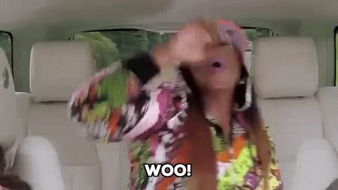 Woo Missy Elliot Carpool Karaoke GIF