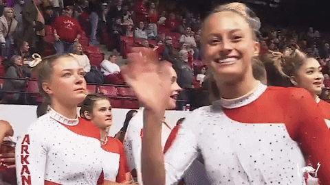 Woo Pig Arkansas Razorbacks Cheering Squad GIF