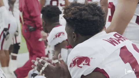 Woo Pig Arkansas Razorbacks Player Applauding GIF