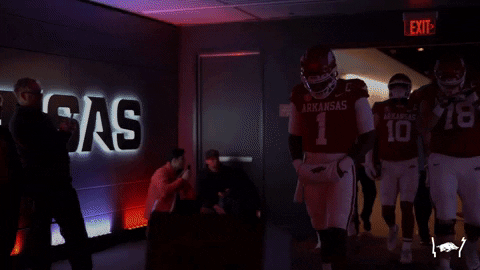 Woo Pig Arkansas Razorbacks Players Arena Entrance GIF