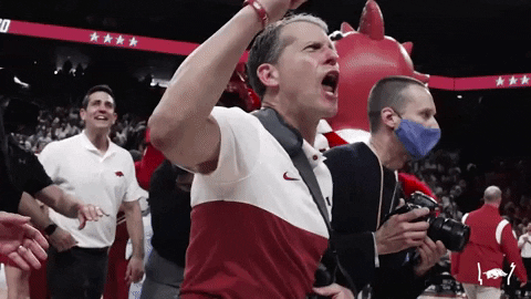 Woo Pig Coach Eric Musselman Excited Celebration GIF