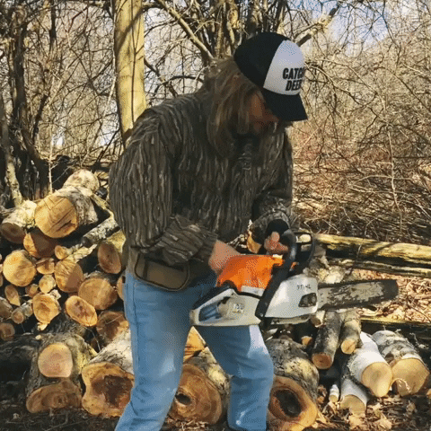 Wood Chain Saw GIF