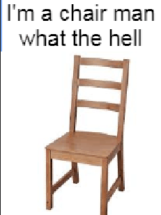 Wooden Chair Man What The Hell GIF