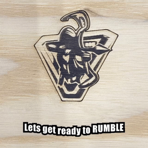 Wooden Sign Lets Get Ready To Rumble GIF