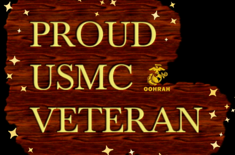 Wooden Sign Saying Proud USMC Veteran