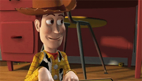 Smiling Funny Face Woody GIF
