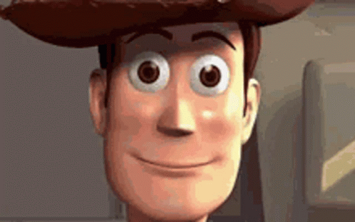 Glitching Edited Woody Face GIF