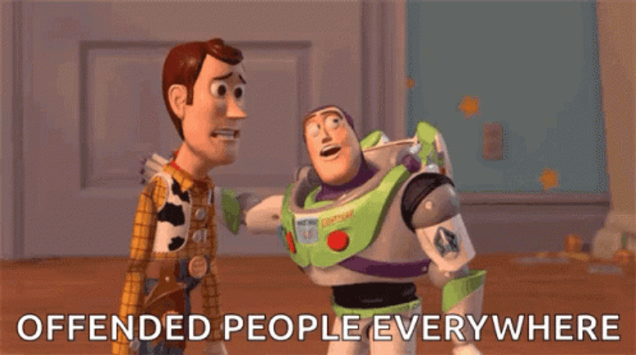 Woody And Buzz Offended People Everywhere GIF