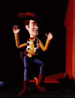 Woody Dancing in Dark Room