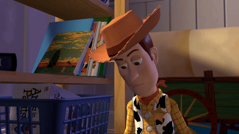Woody From Toy Story Looking Down