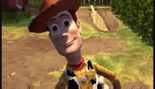 Woody from Toy Story Smiling