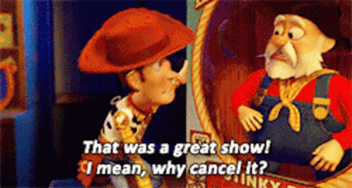 Woody From Toy Story Talking To Man In Overalls GIF