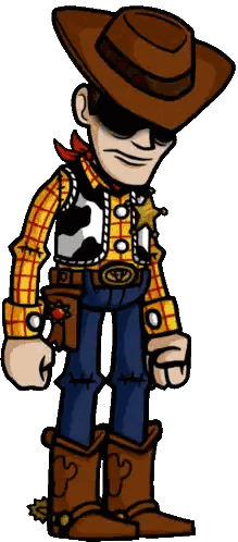 Woody Holding Gun