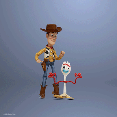 Woody Holding Toy Fork