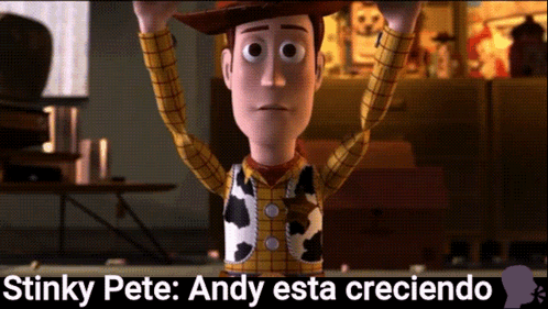 Woody Toy Story Stinky Pete Andy Esta Creciendo GIF