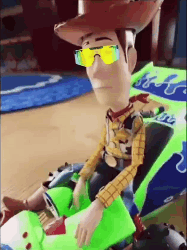 Woody Toy Story Wearing Sunglasses GIF