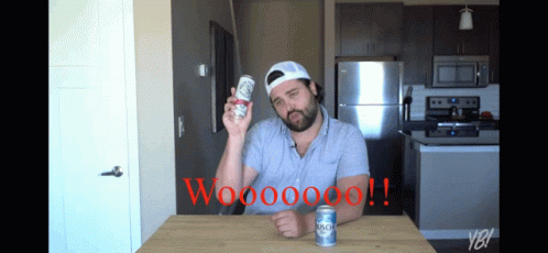 Woohoo Busch Light Beer Can GIF