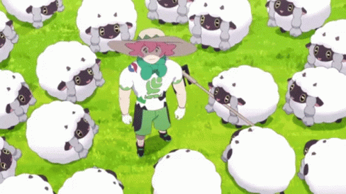 Milo Is In The Farm With Many Wooloo GIF