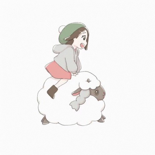 Shield Chan Rides On The Back Of Wooloo GIF