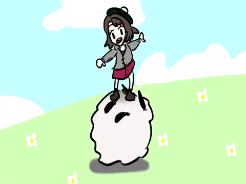 Wooloo Rolling While Shield Chan On The Top GIF