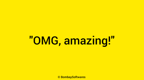 Woooow Omg Amazing Bouncing Text GIF