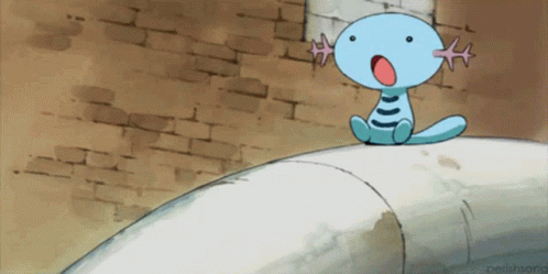 Wooper Happily Sliding GIF