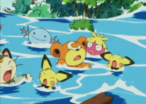 Wooper Happy Swimming With Friends GIF