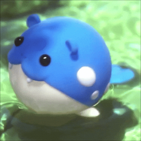 Wooper Playing In Water GIF