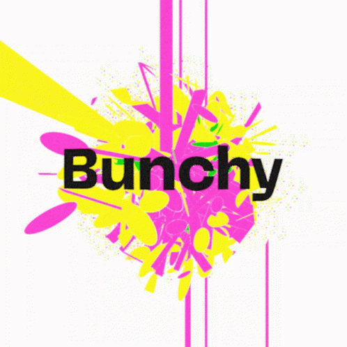 Word Bunchy On Pink Background GIF