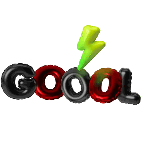 Word Good Made of Balloons and Lightning