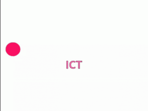 Word ICT With Two Pink Circles
