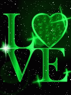 Word Love Written in Gold With Heart