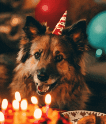 Wordle Birthday German Shepherd GIF