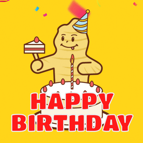Wordle Birthday Gingerbread Man GIF