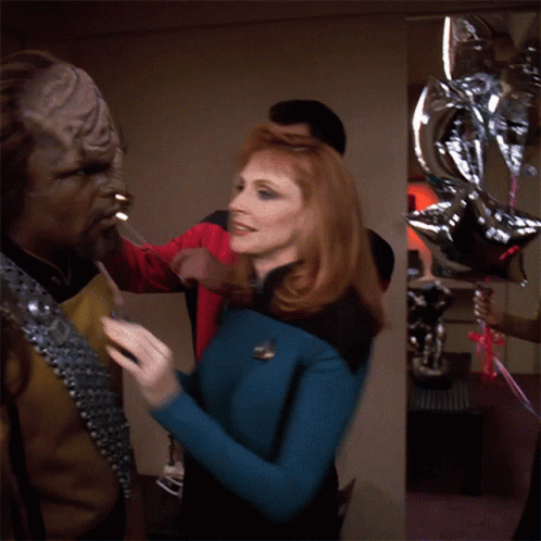 Worf Monster Celebrate Meme GIF