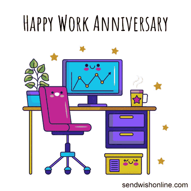 Work Anniversary Office Gif GIF