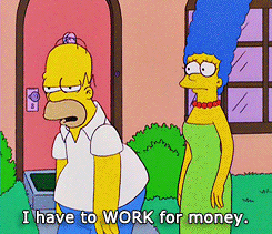 Work For Money Homer Simpson GIF