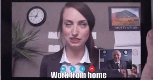 Work From Home Employees Meet Each Other GIF