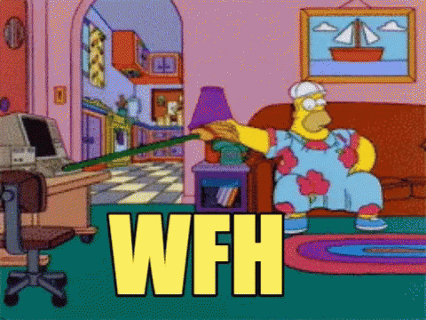 Work From Home King-size Homer GIF