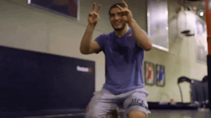 Work Out Air Quotes GIF