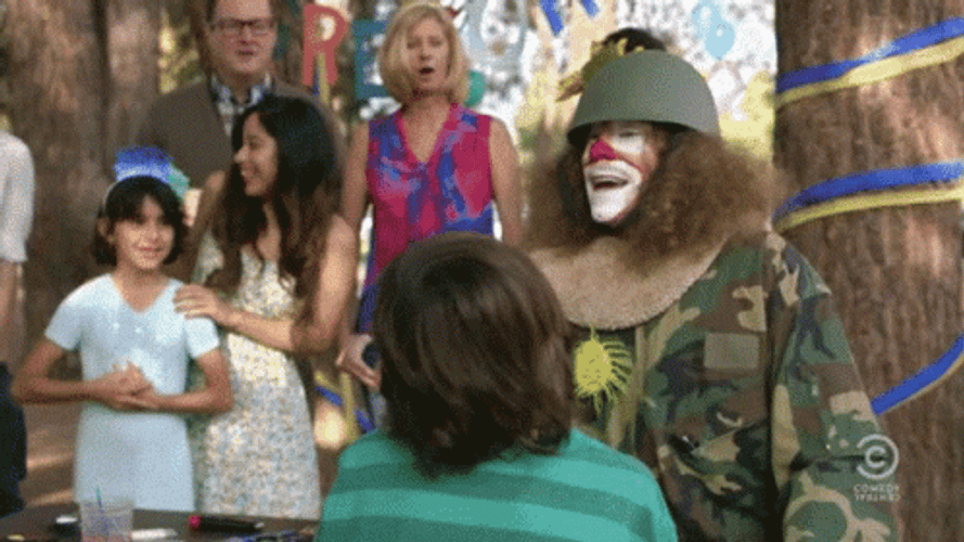 Workaholics Blake With Clown Makeup GIF