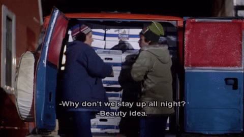 Working All Night Long Strange Brew Movie GIF