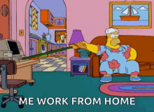 Working From Home Homer Simpson Me Speed Typing GIF
