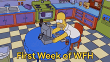 Working From Home Homer Simpson Then And Now GIF