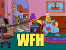 Working From Home Wfh Homer Simpson Funny Typing GIF