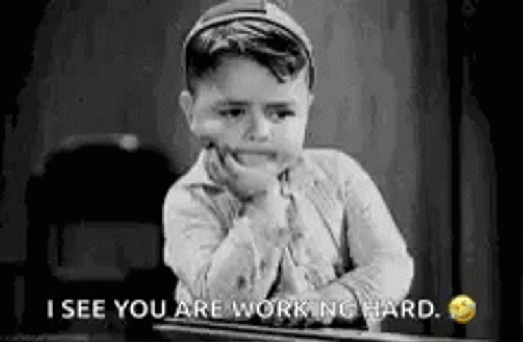 Working Hard Cute Vintage Keep Watching GIF