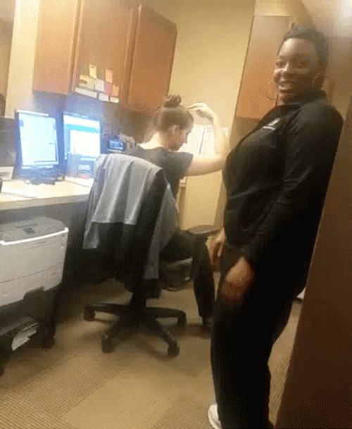 Working Hard Dancing In The Office GIF