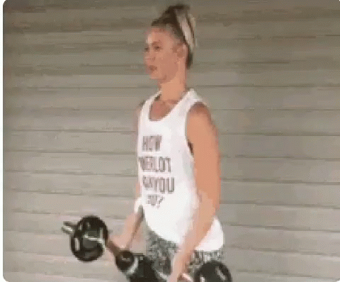 Funny Lady Drunk Working Out GIF