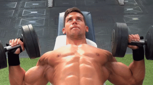 Muscle Man Csaba Szigeti Working Out GIF